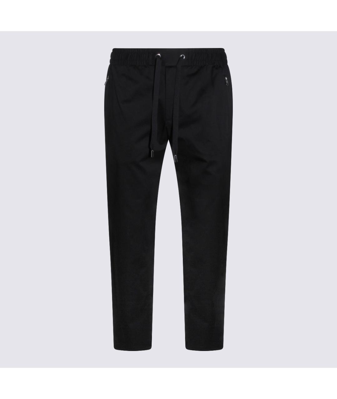 DOLCE&GABBANA Черные хлопко-эластановые повседневные брюки, фото 5