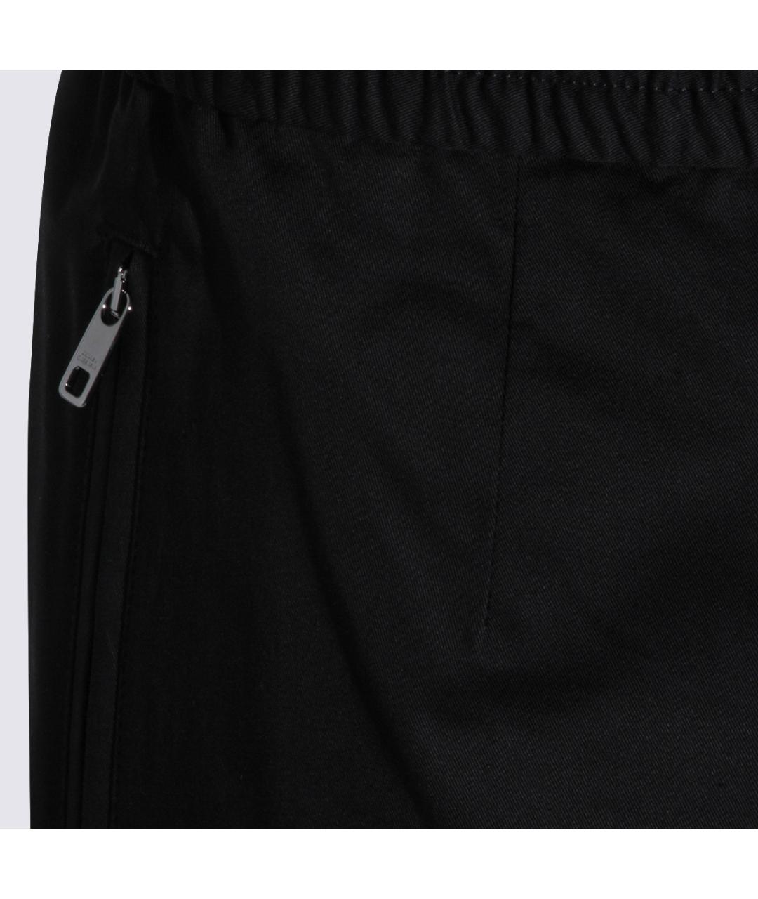 DOLCE&GABBANA Черные хлопко-эластановые повседневные брюки, фото 3