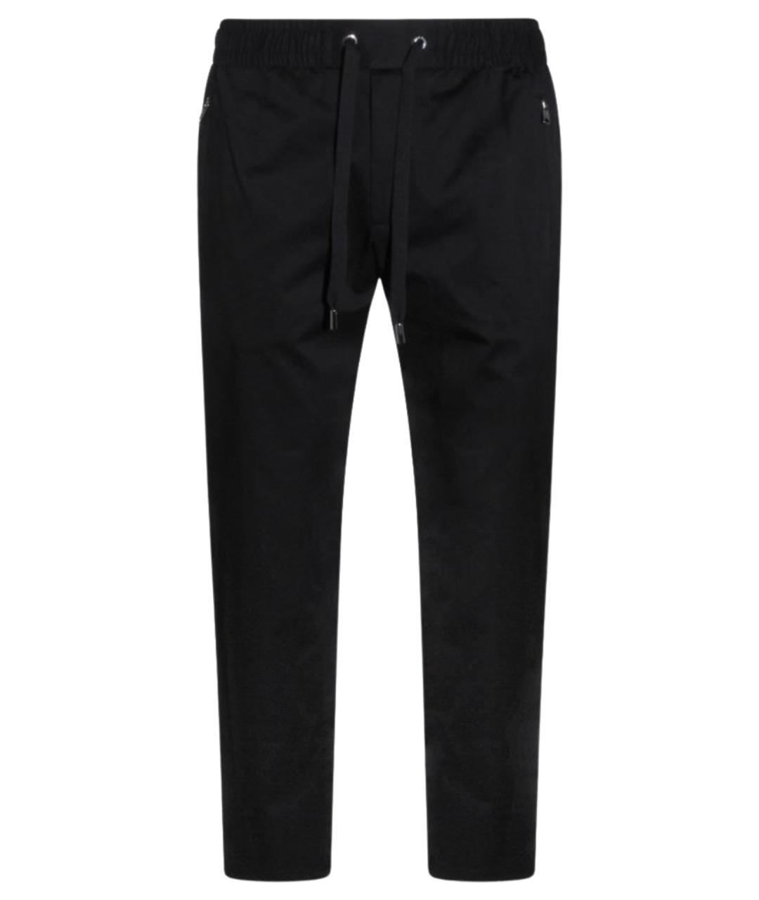 DOLCE&GABBANA Черные хлопко-эластановые повседневные брюки, фото 1