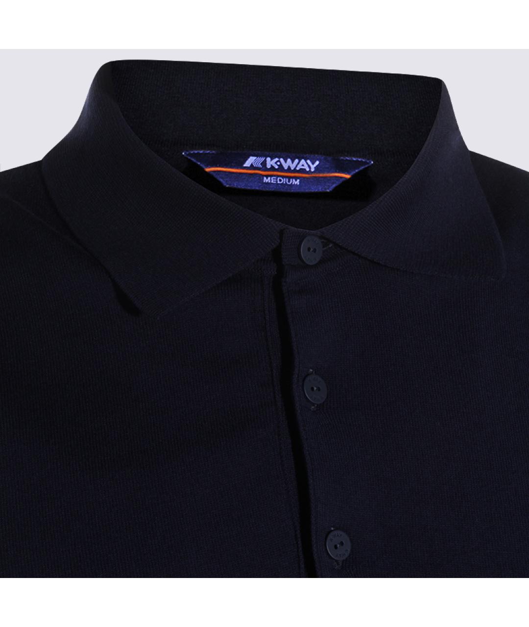 K-WAY Синее хлопковое поло с коротким рукавом, фото 3