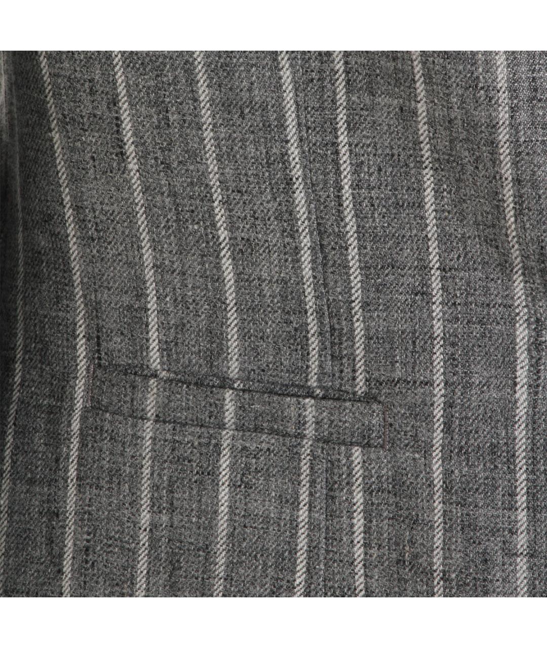 BRUNELLO CUCINELLI Серый льняной пиджак, фото 5