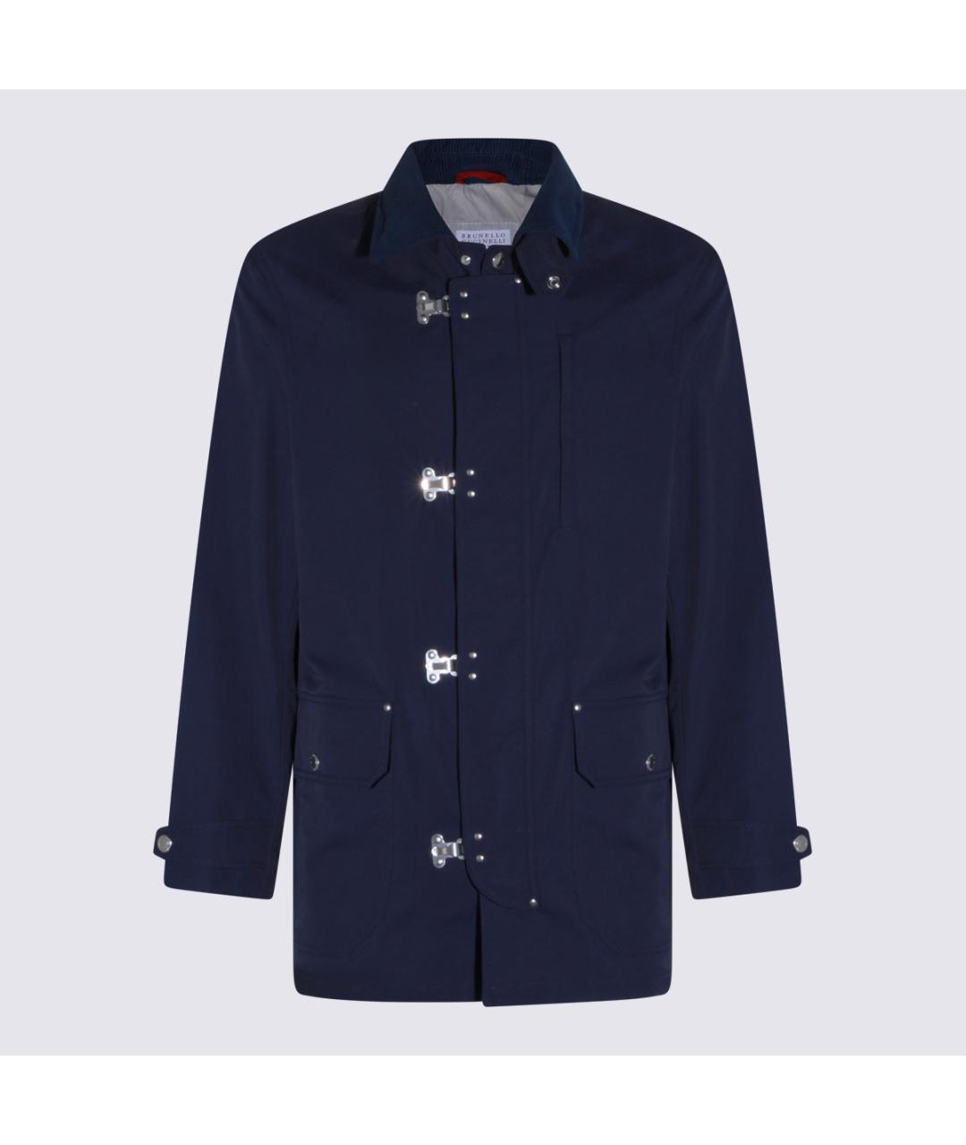 BRUNELLO CUCINELLI Синяя хлопковая куртка, фото 5