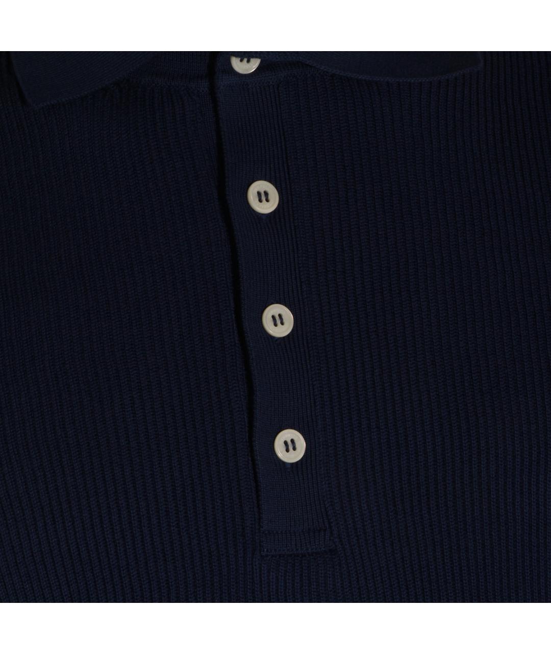 BRUNELLO CUCINELLI Синяя вискозная футболка, фото 4