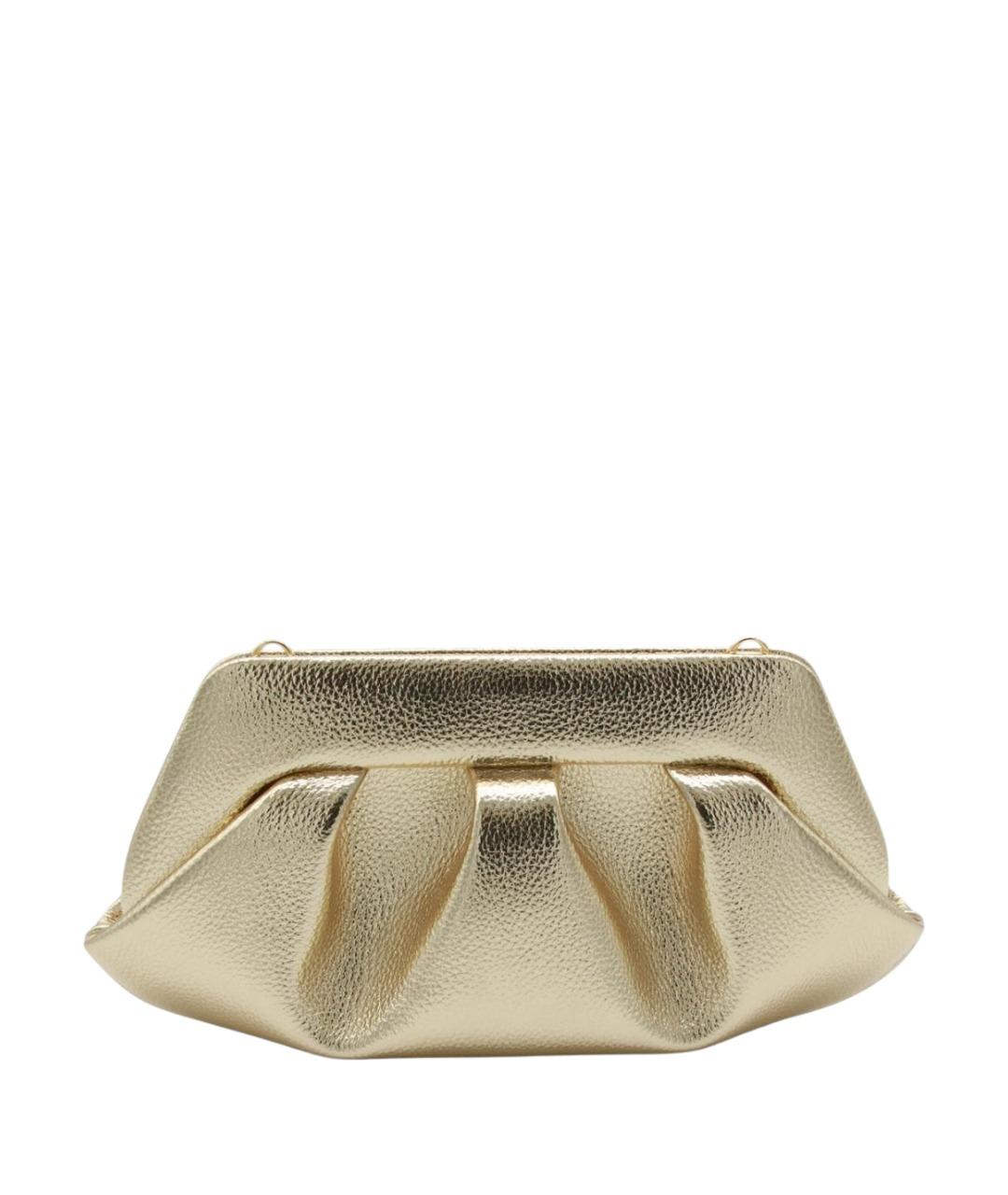 THEMOIRE Золотая кожаная сумка с короткими ручками, фото 1
