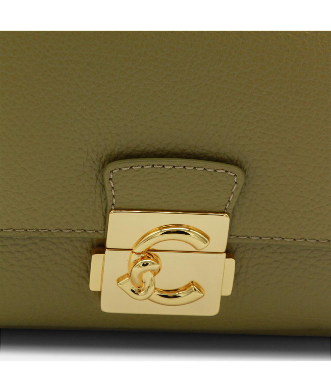 COCCINELLE Зеленая кожаная сумка через плечо, фото 4