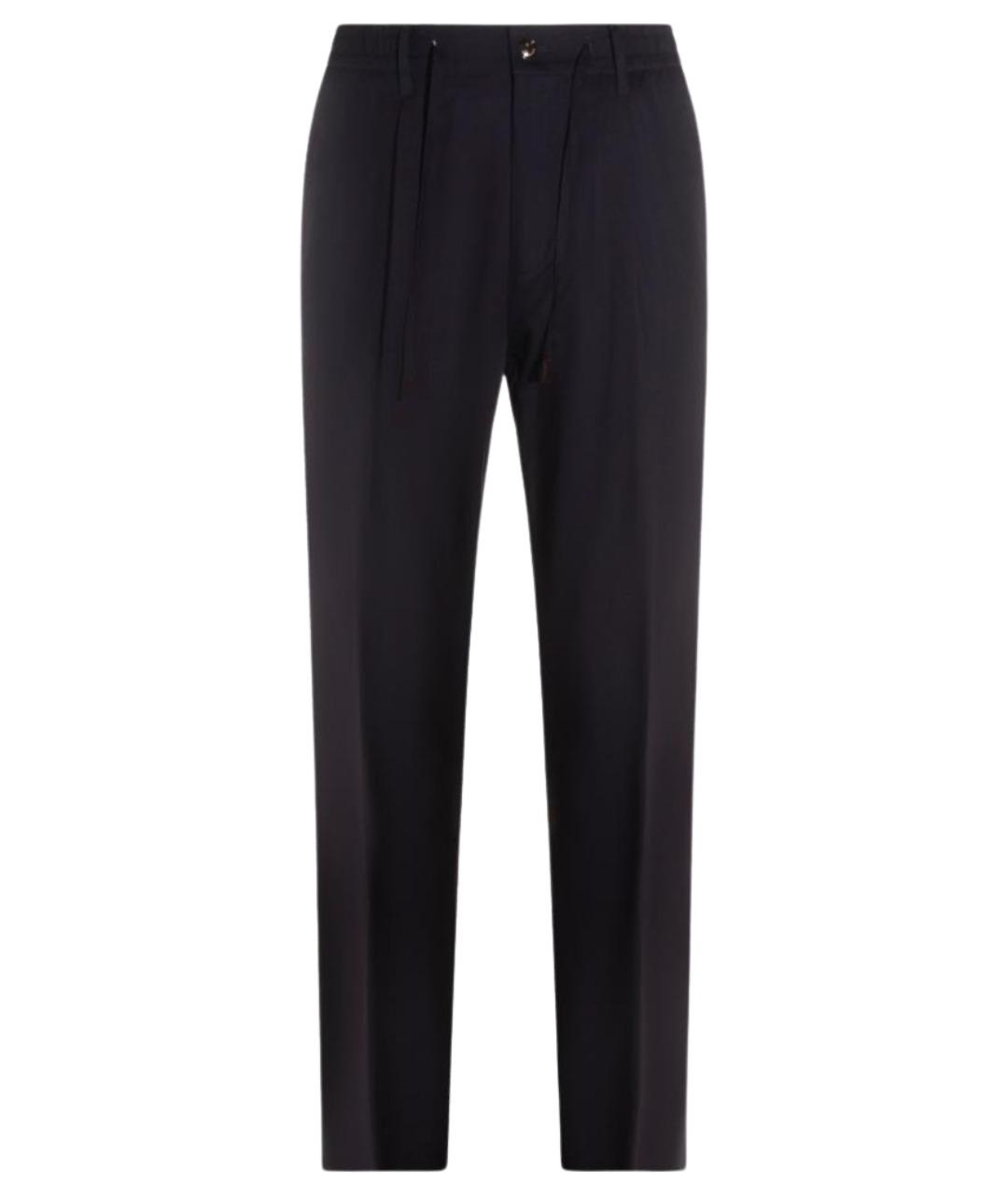 MONTECORE Синие шерстяные повседневные брюки, фото 1