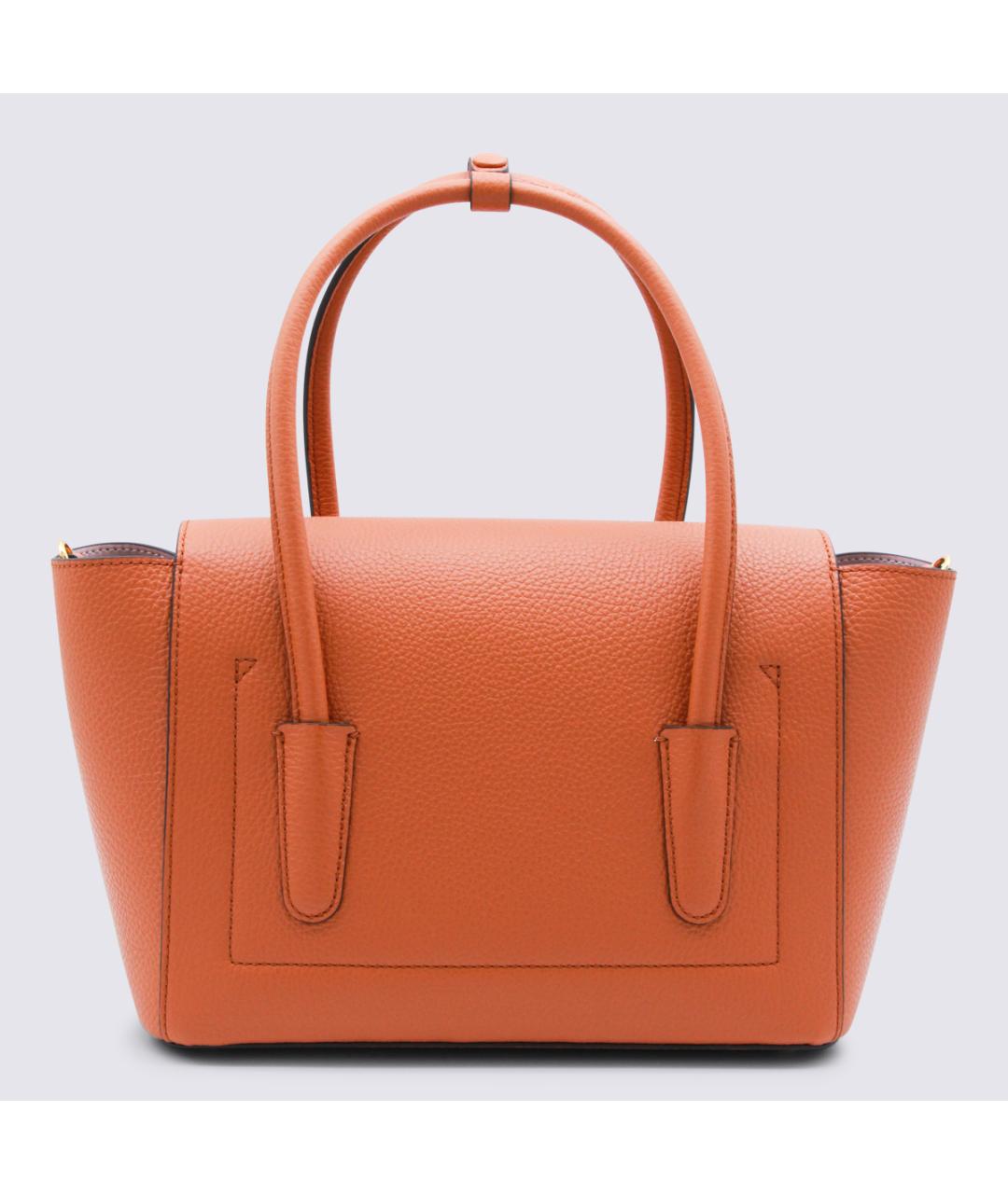 COCCINELLE Коралловая кожаная сумка тоут, фото 3