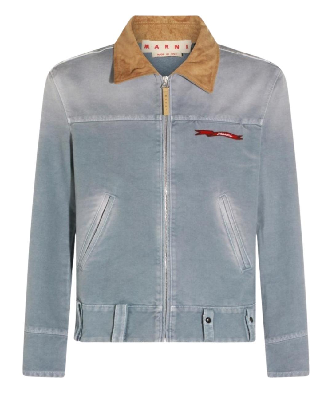 MARNI Синяя хлопковая куртка, фото 1