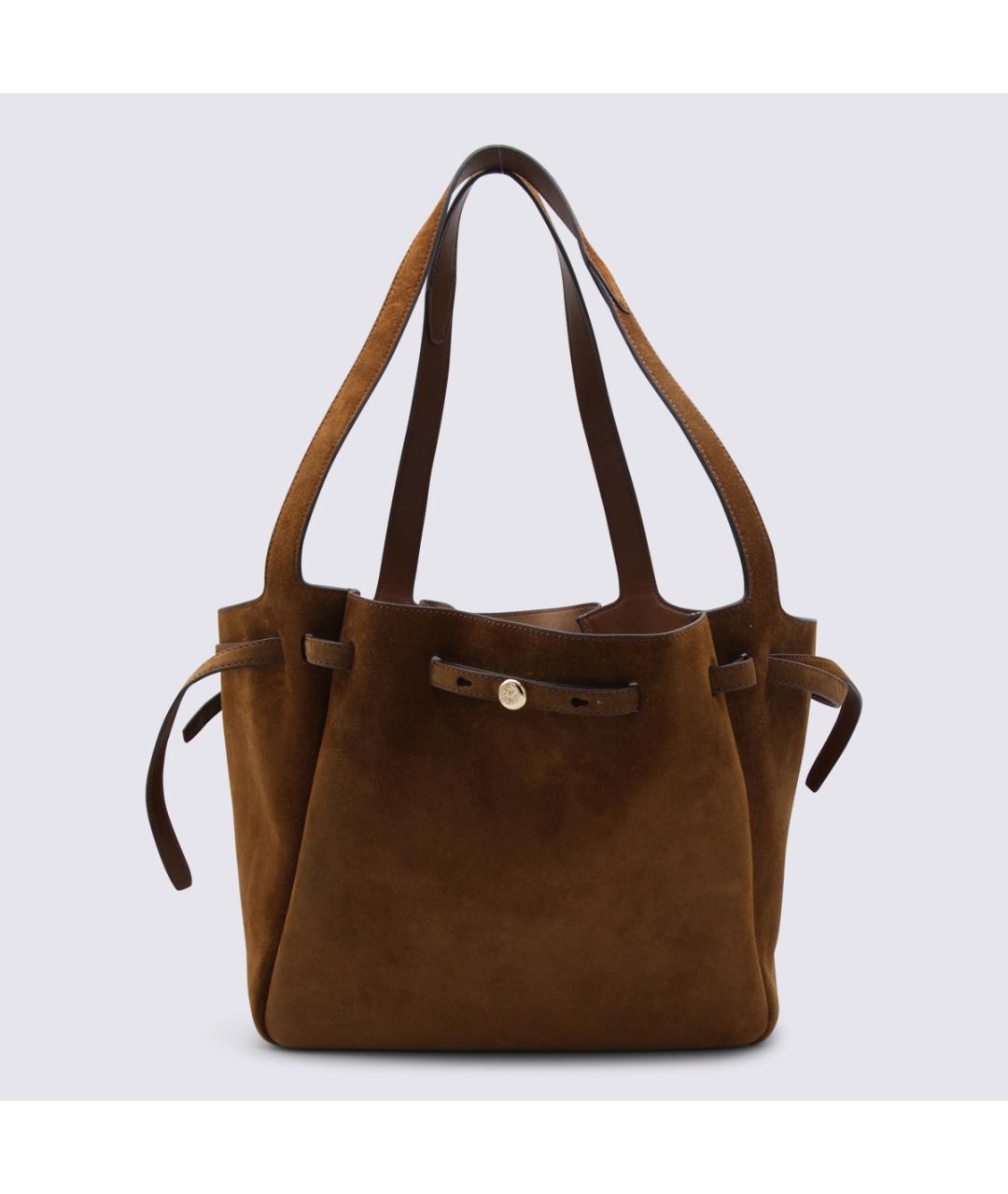 TORY BURCH Коричневая замшевая сумка тоут, фото 5