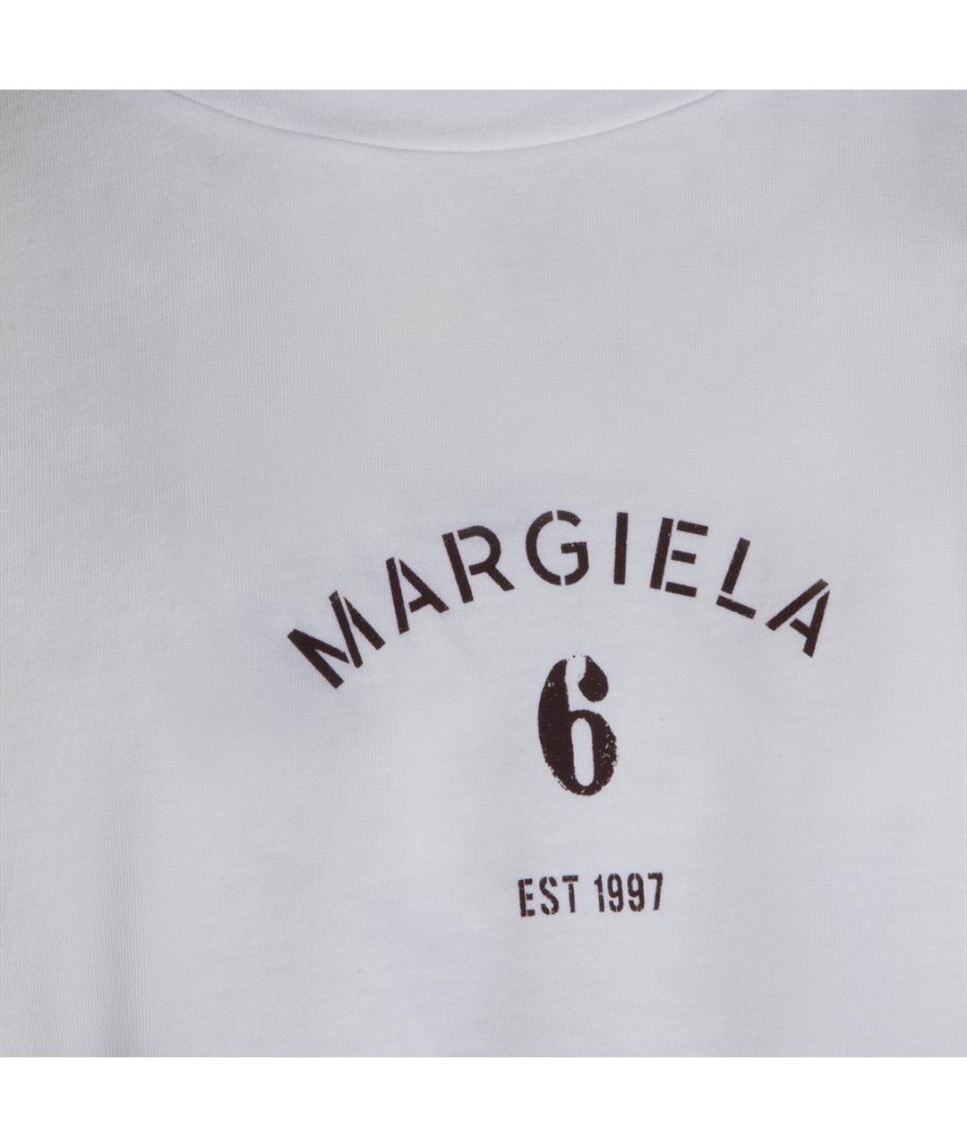 MM6 MAISON MARGIELA Белая хлопковая футболка, фото 3
