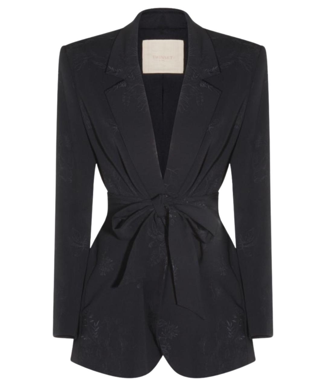 TWIN-SET Синий полиэстеровый жакет/пиджак, фото 1