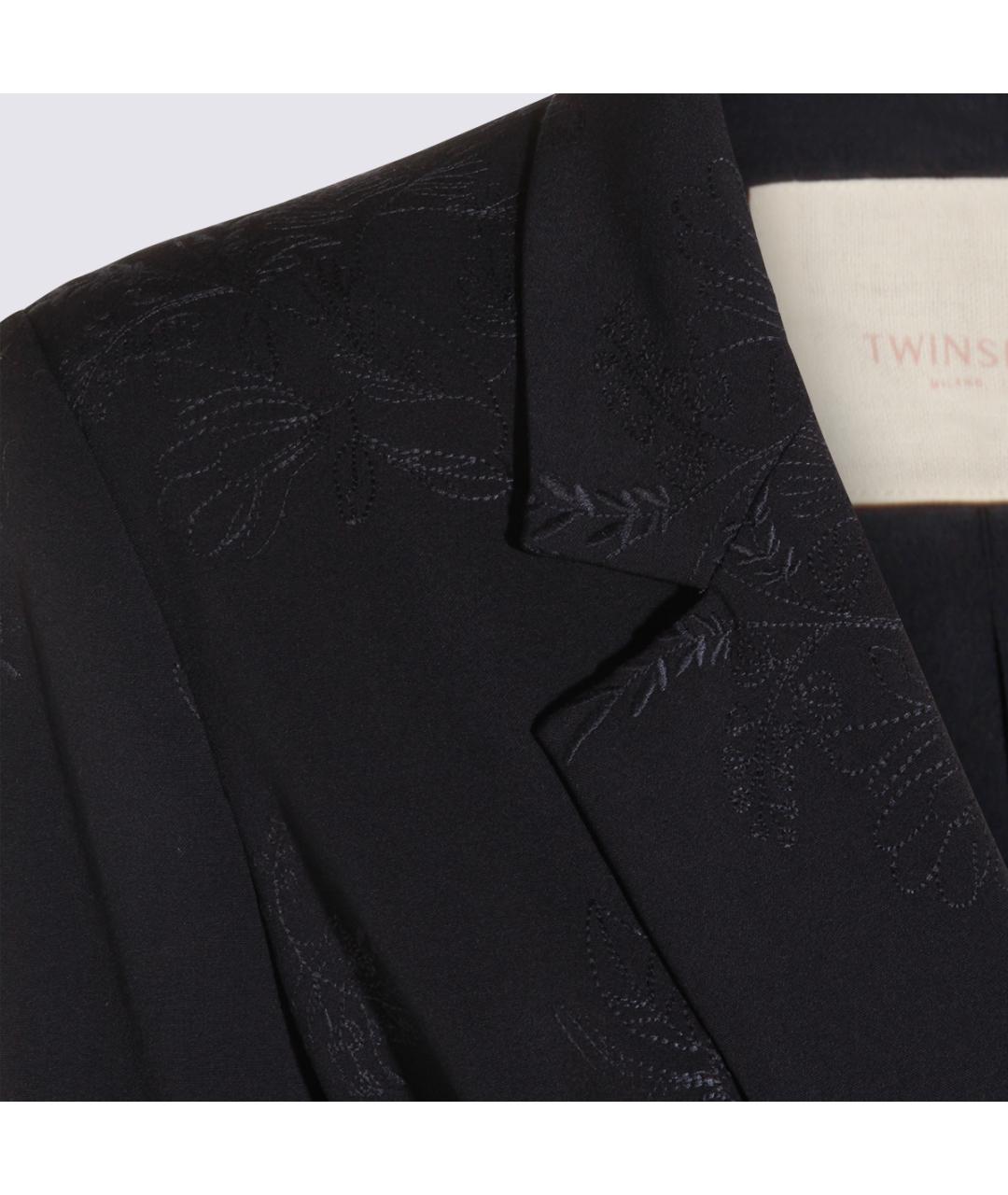 TWIN-SET Синий полиэстеровый жакет/пиджак, фото 3
