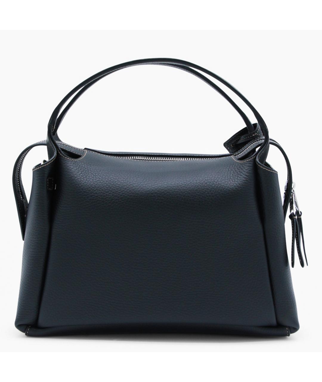 TOD'S Черная бархатная сумка тоут, фото 3