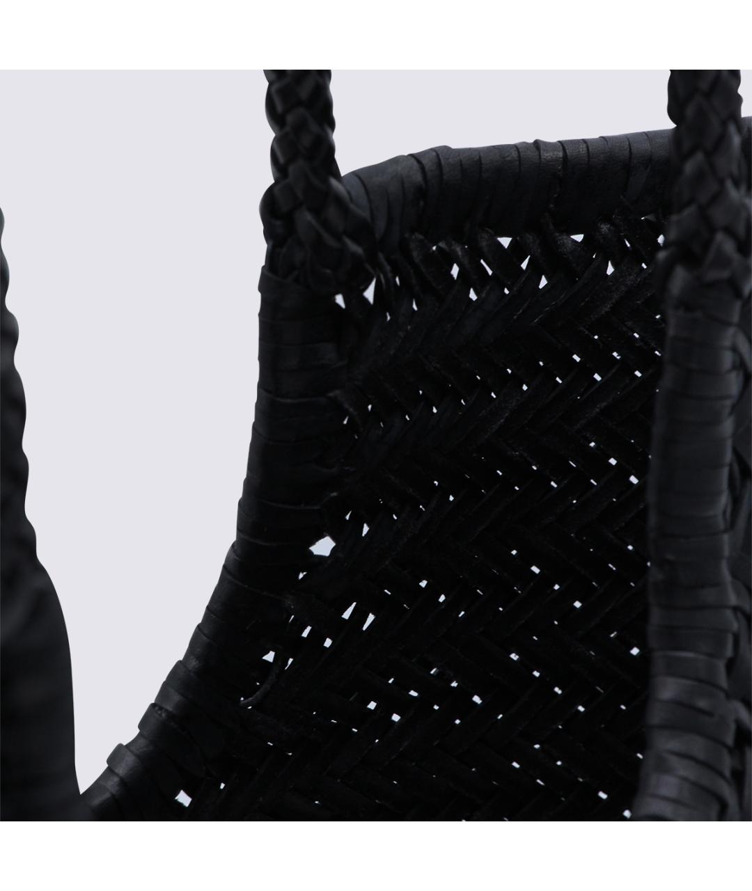 Dragon Diffusion Черная кожаная сумка тоут, фото 4