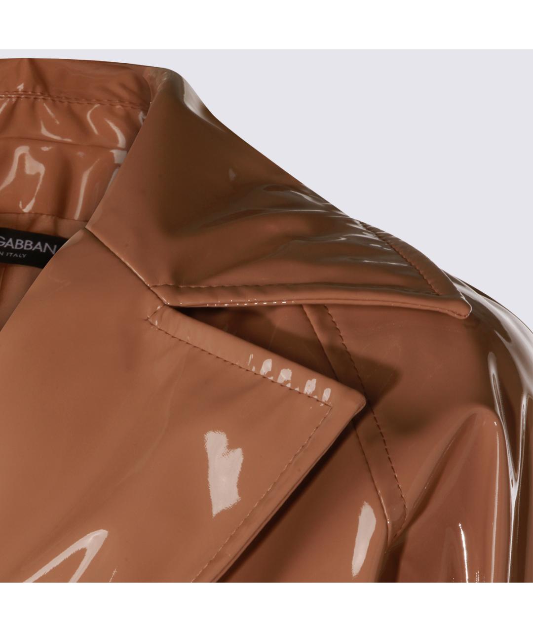 DOLCE&GABBANA Бежевый синтетический тренч/плащ, фото 4