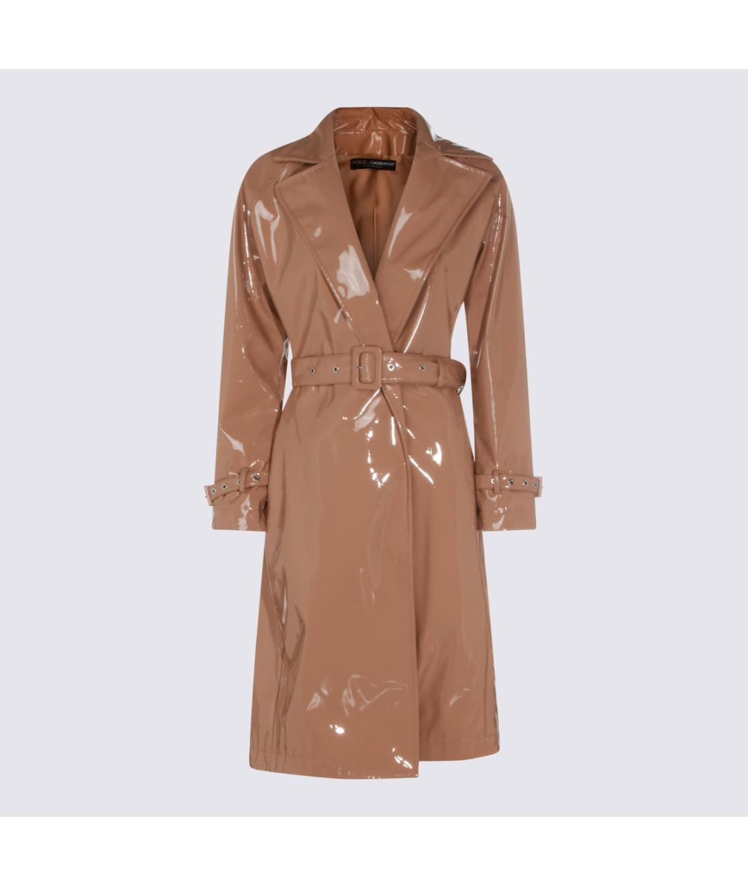 DOLCE&GABBANA Бежевый синтетический тренч/плащ, фото 5