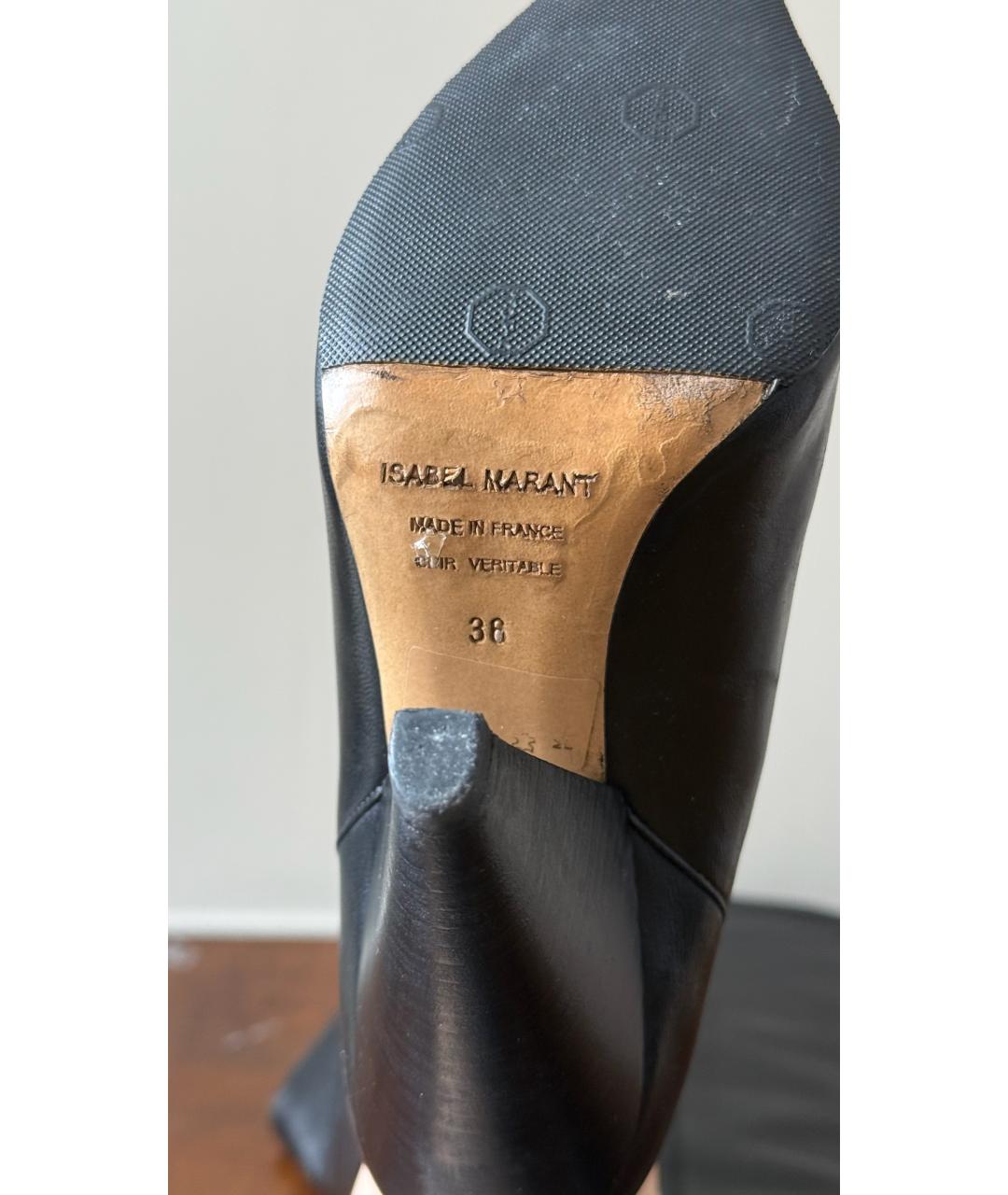 ISABEL MARANT Черные кожаные сапоги, фото 5