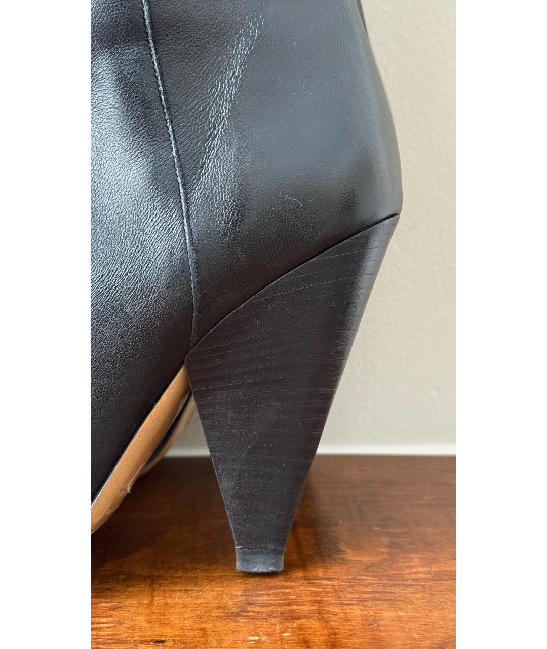 ISABEL MARANT Черные кожаные сапоги, фото 3