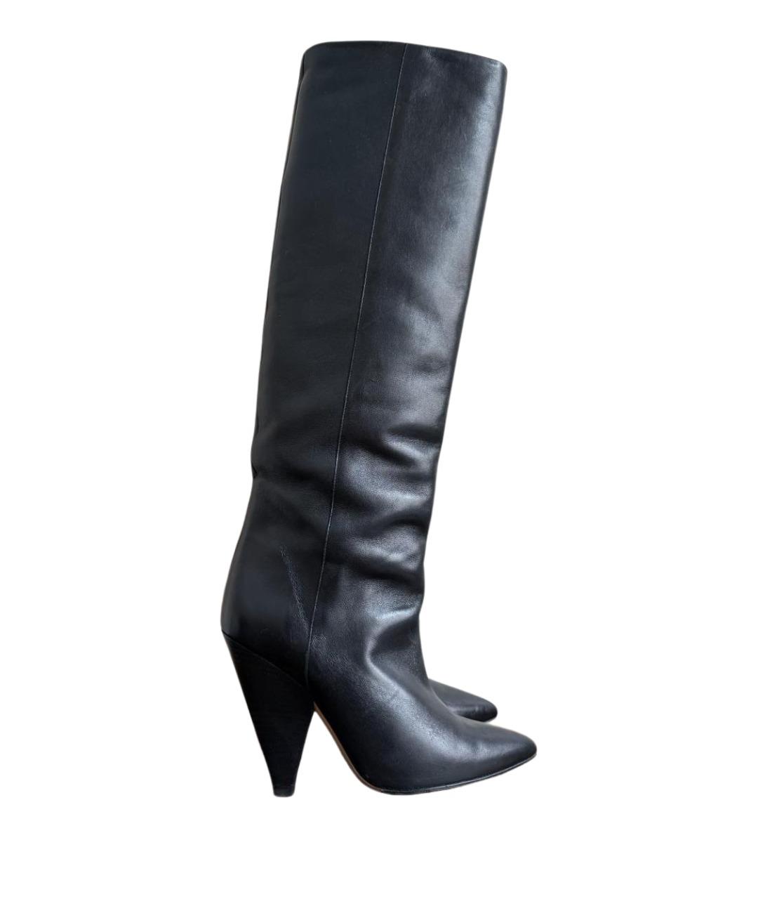 ISABEL MARANT Черные кожаные сапоги, фото 1