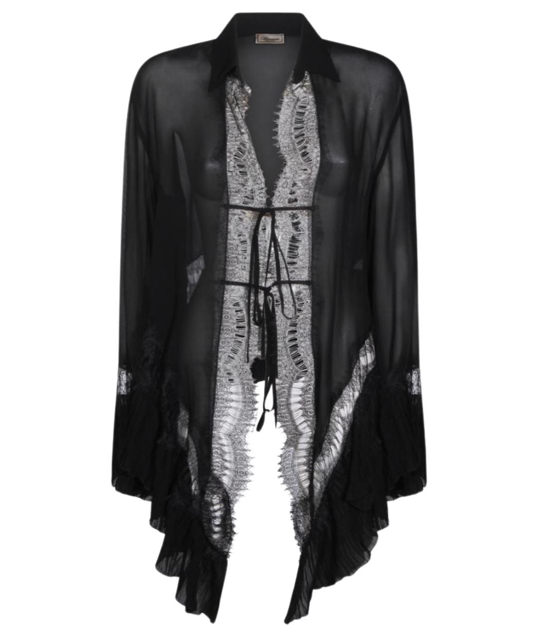 BLUMARINE Черная вискозная рубашка, фото 1