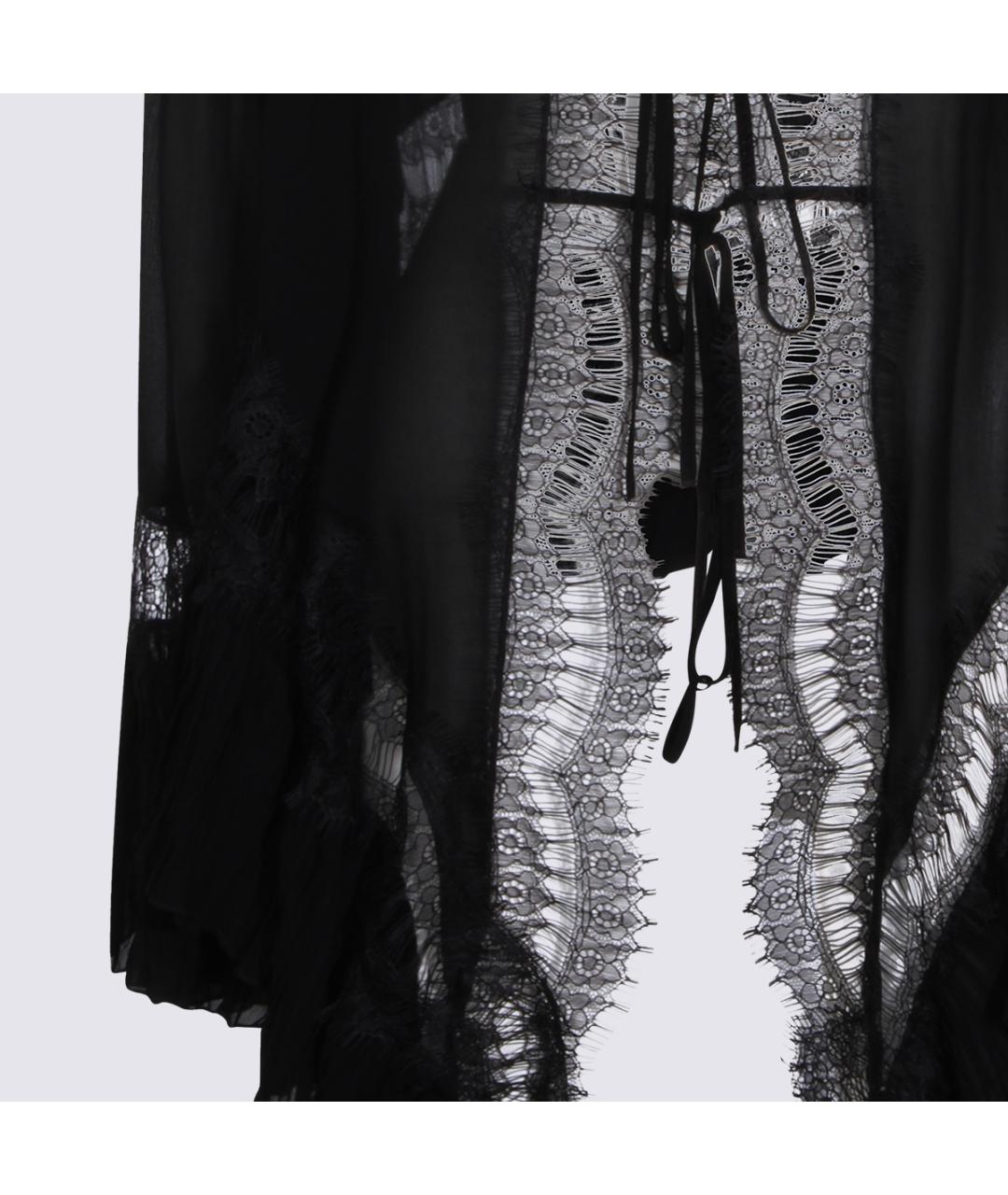 BLUMARINE Черная вискозная рубашка, фото 3