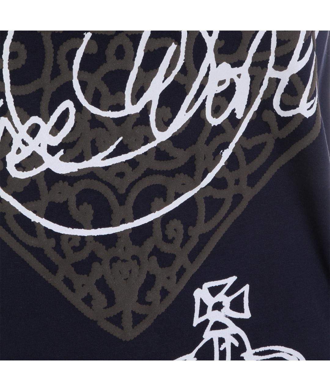 VIVIENNE WESTWOOD Синяя хлопковая футболка, фото 3