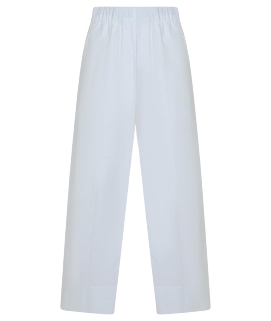ANTONELLI FIRENZE Белые хлопковые прямые брюки, фото 1