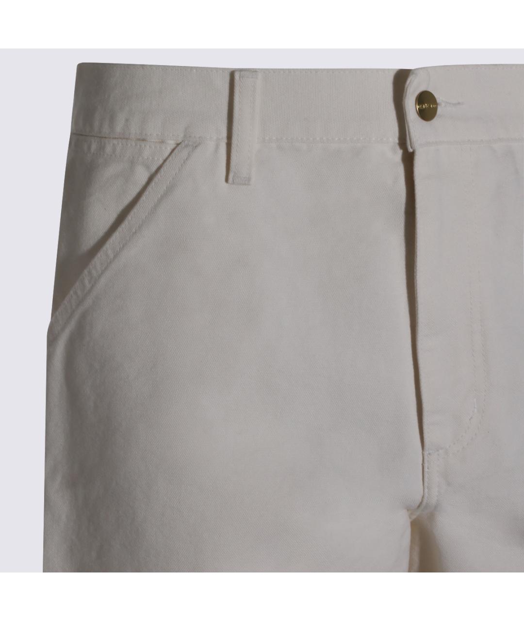 CARHARTT WIP Белые хлопковые повседневные брюки, фото 3