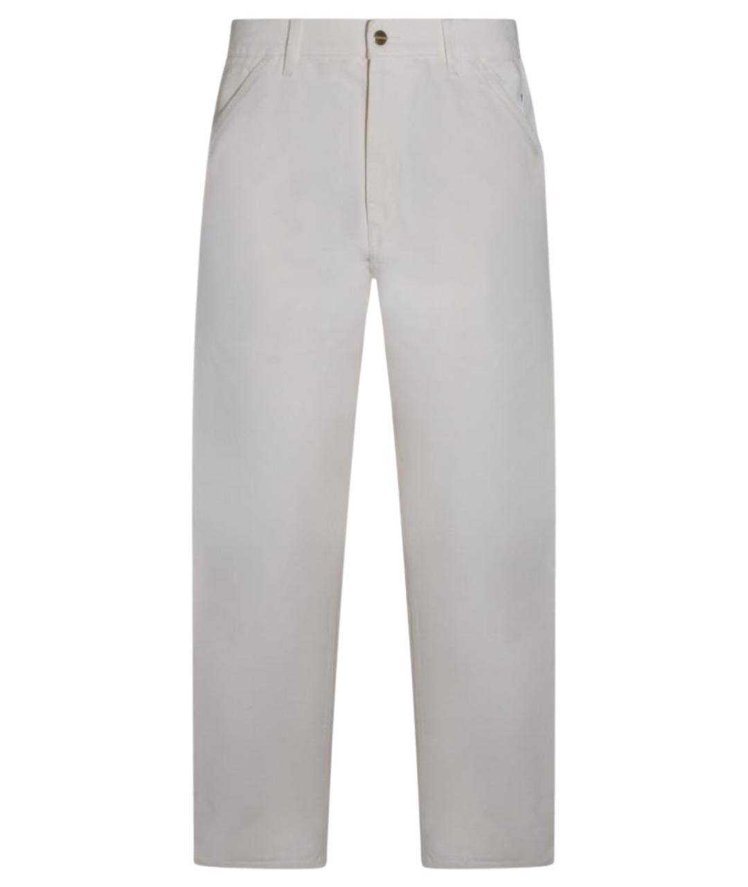 CARHARTT WIP Белые хлопковые повседневные брюки, фото 1