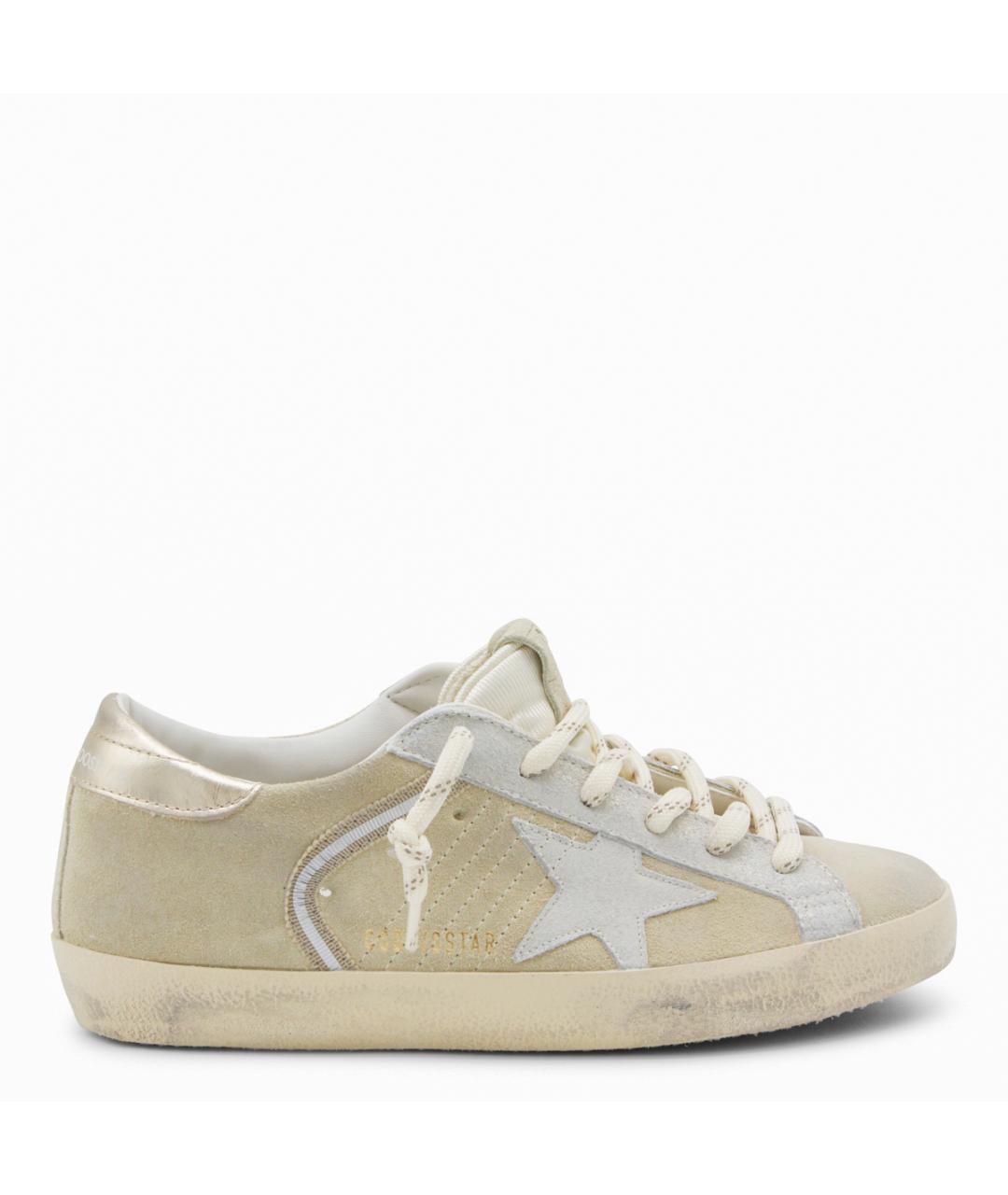 GOLDEN GOOSE DELUXE BRAND Бежевые замшевые кеды, фото 5