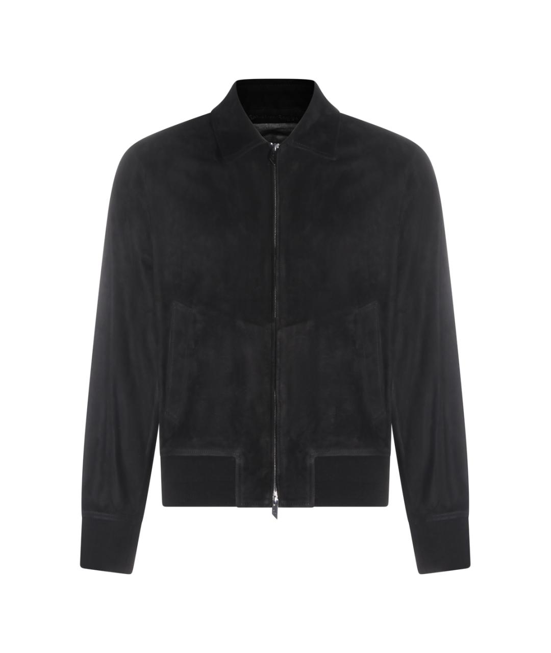 SANTORO Черная кожаная куртка, фото 1