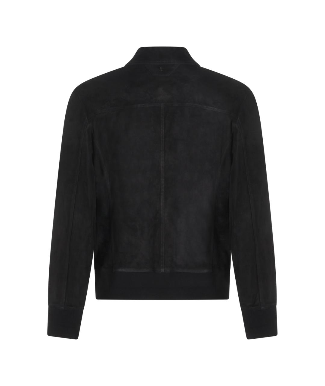 SANTORO Черная кожаная куртка, фото 2