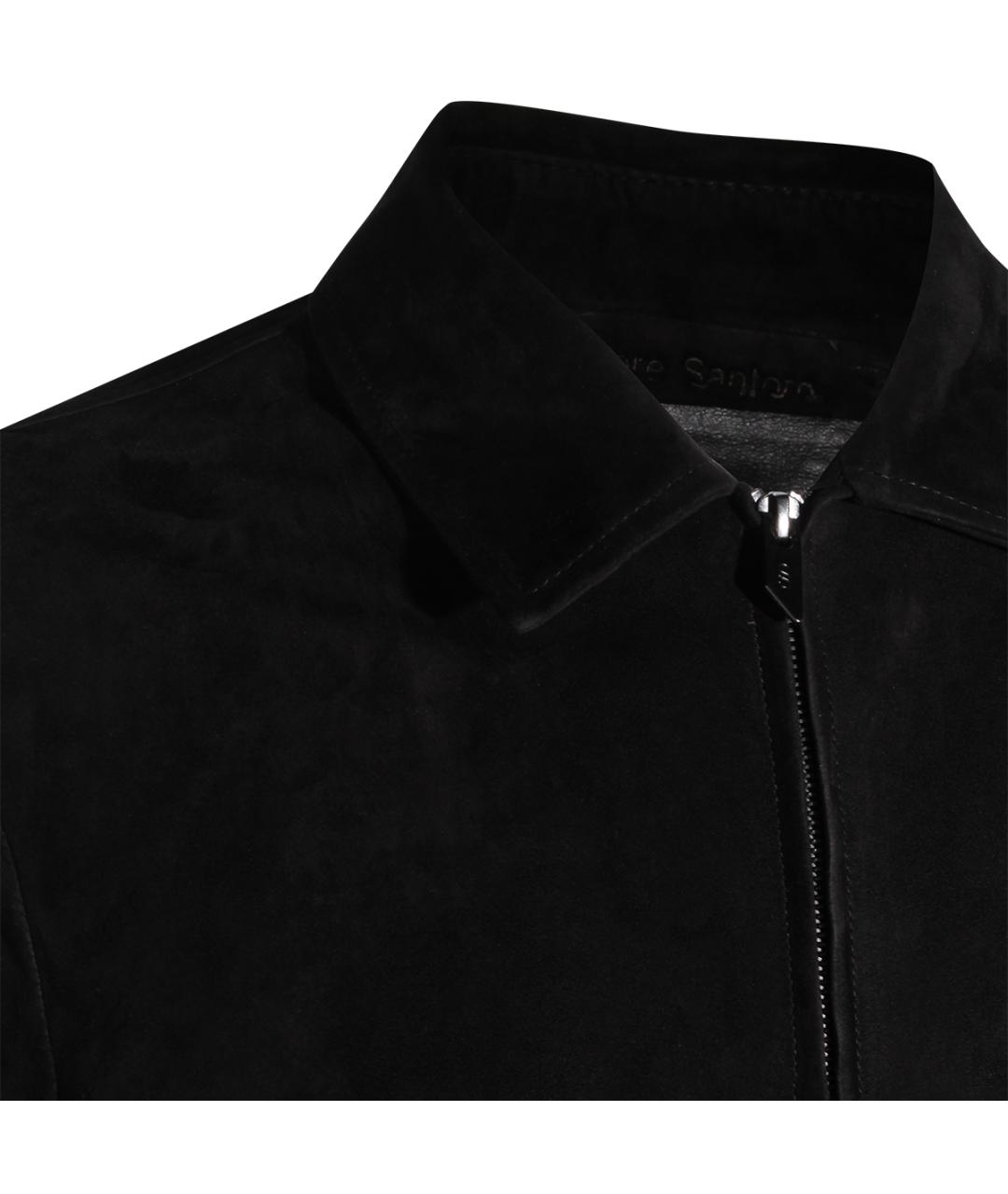 SANTORO Черная кожаная куртка, фото 4