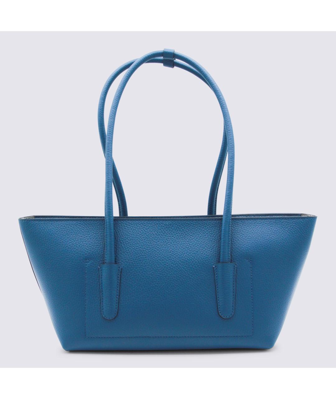 COCCINELLE Синяя кожаная сумка тоут, фото 3