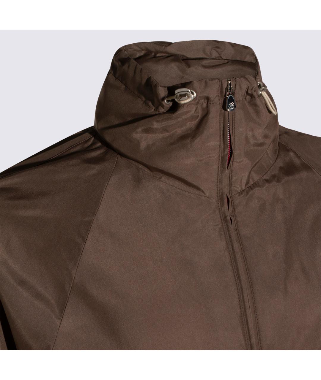 BRUNELLO CUCINELLI Коричневая шелковая куртка, фото 4
