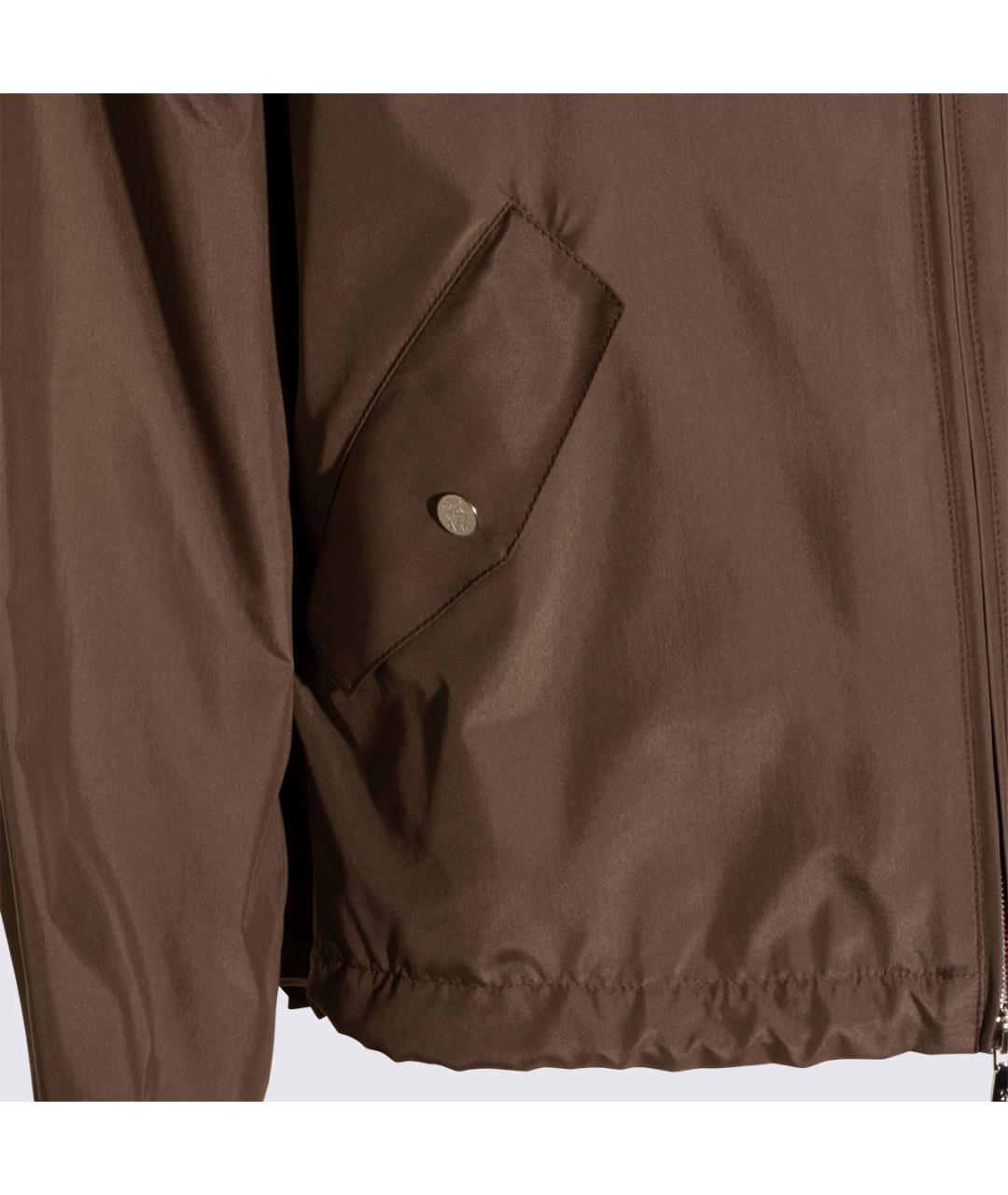 BRUNELLO CUCINELLI Коричневая шелковая куртка, фото 3