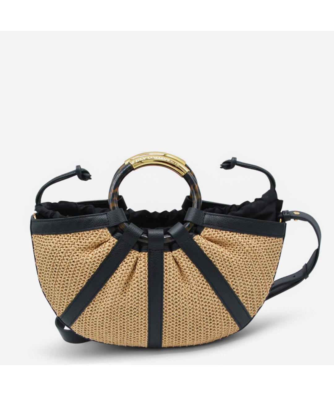 COCCINELLE Бежевая пелетеная сумка с короткими ручками, фото 3