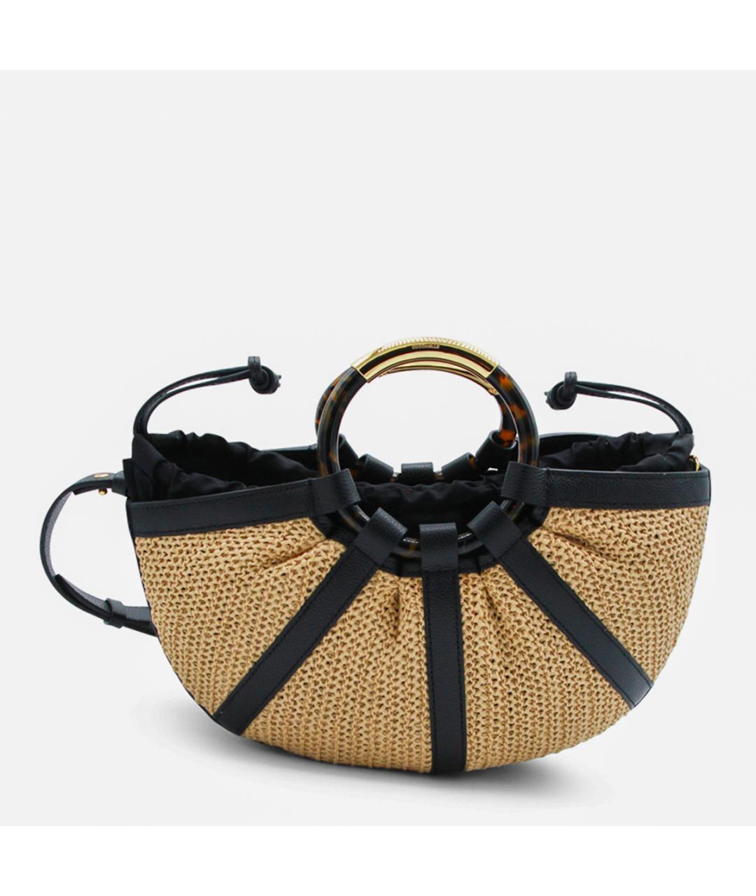 COCCINELLE Бежевая пелетеная сумка с короткими ручками, фото 5