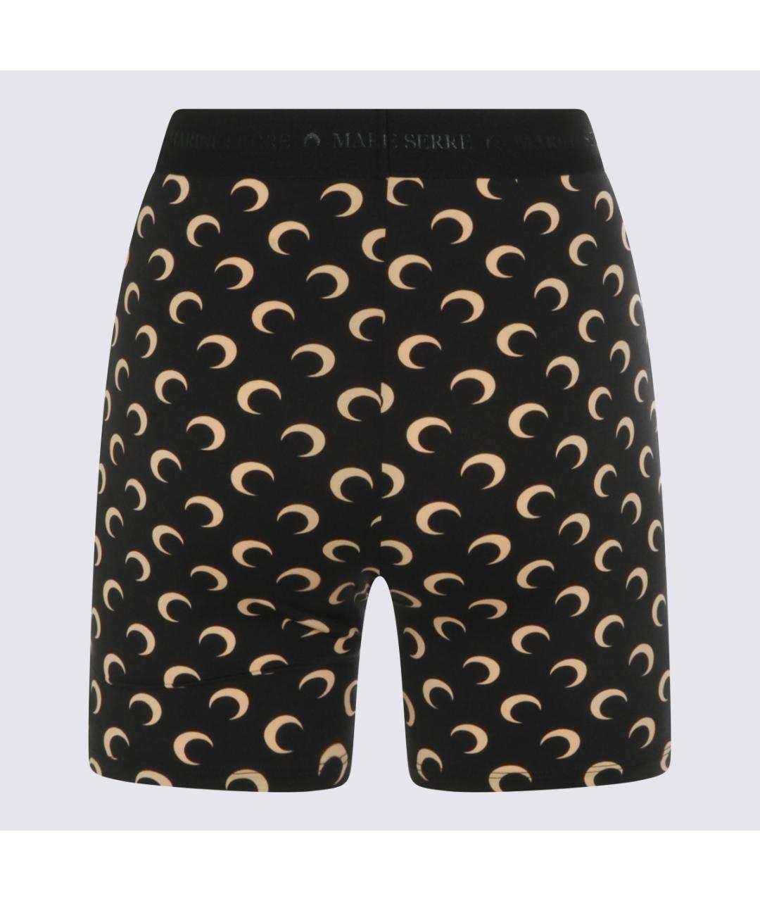 MARINE SERRE Черные полиамидовые леггинсы и велосипедки, фото 2