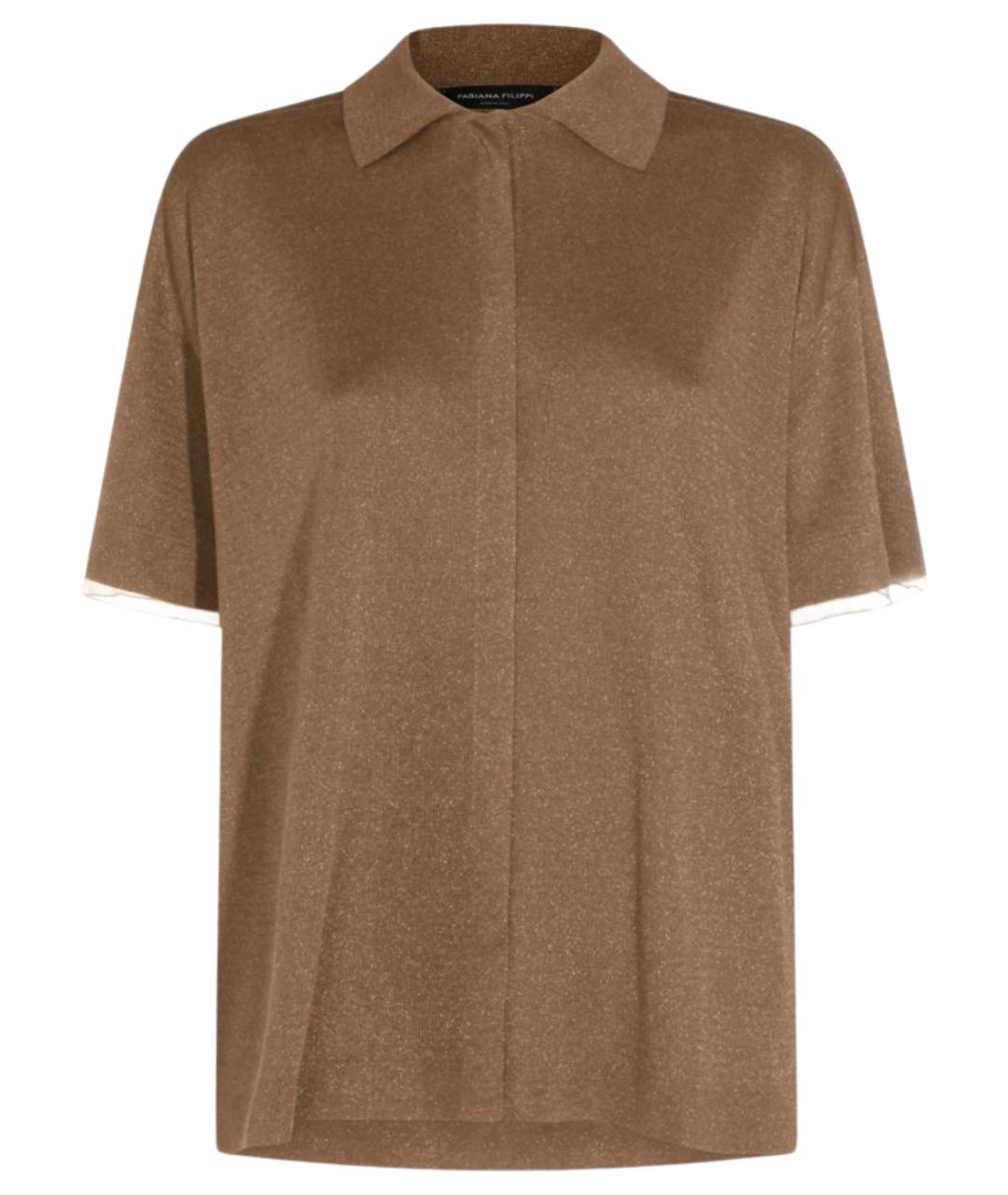 FABIANA FILIPPI Коричневая футболка, фото 1