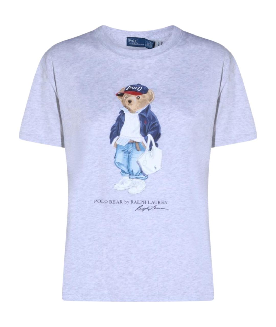 POLO RALPH LAUREN Серая хлопковая футболка, фото 1