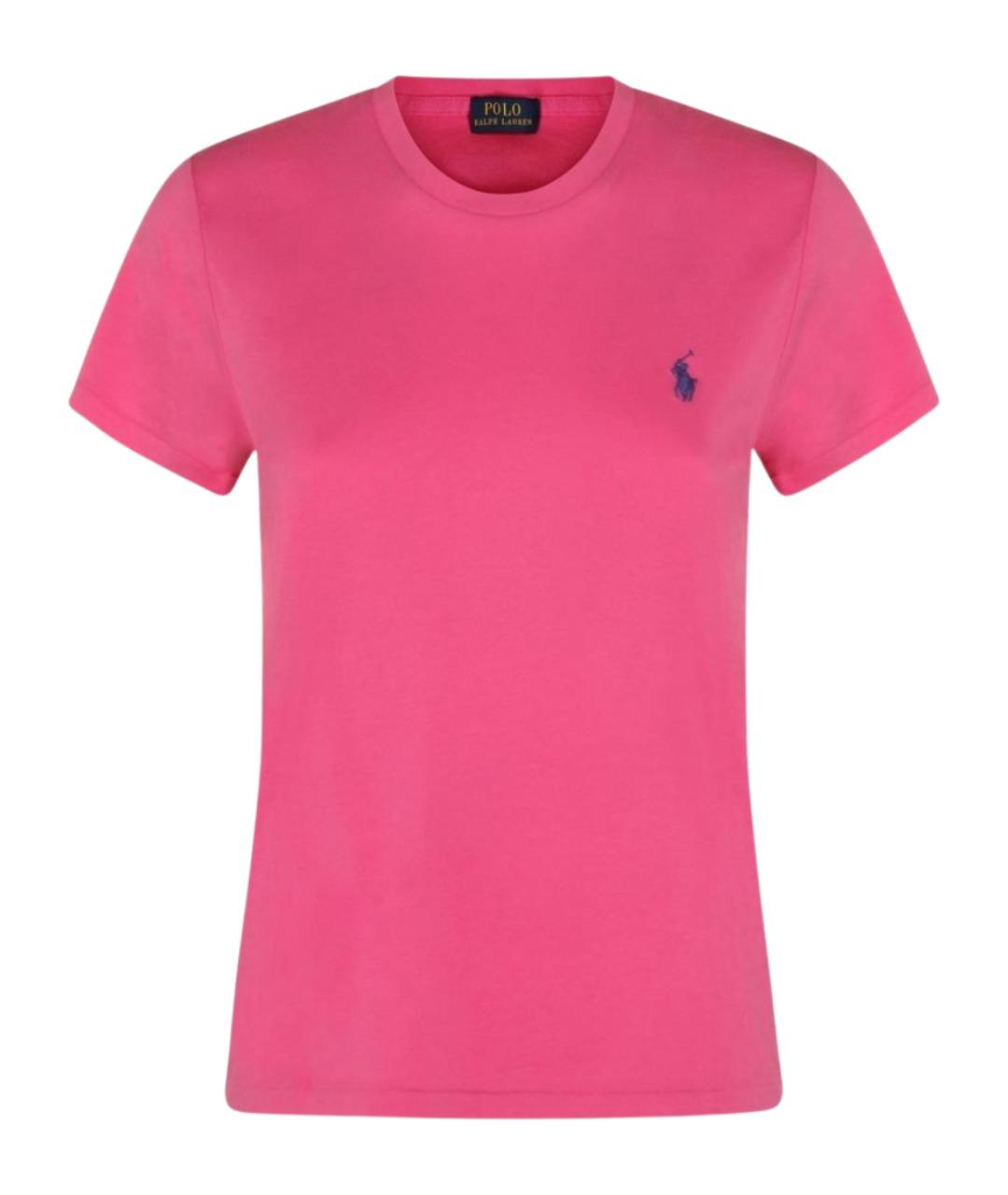 POLO RALPH LAUREN Розовая хлопковая футболка, фото 1
