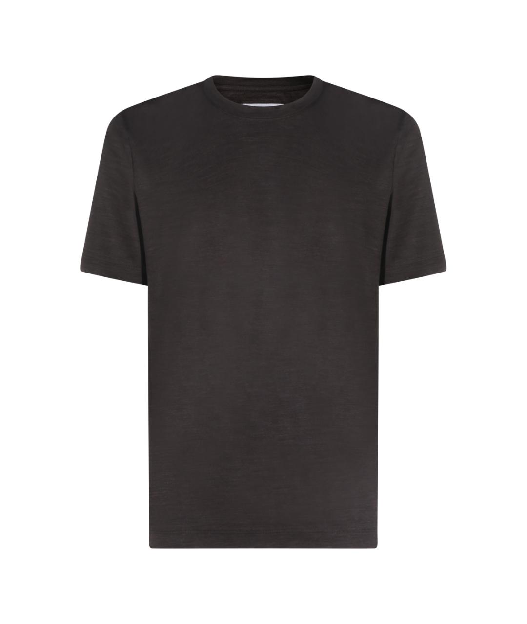 MARCO PESCAROLO Коричневая хлопковая футболка, фото 1