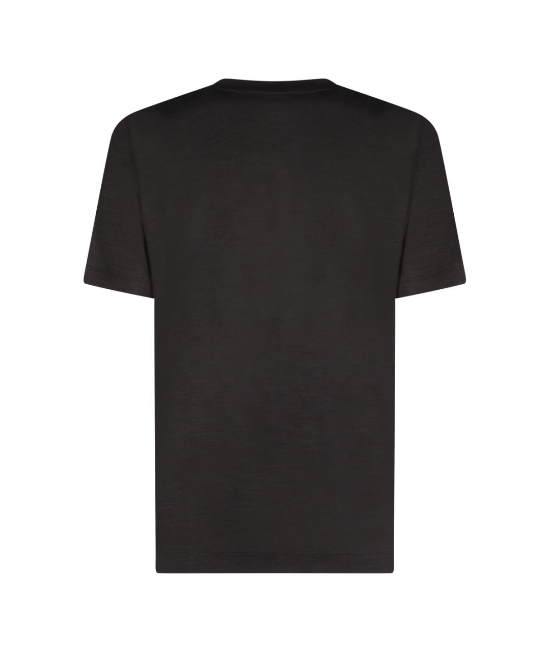 MARCO PESCAROLO Коричневая хлопковая футболка, фото 2
