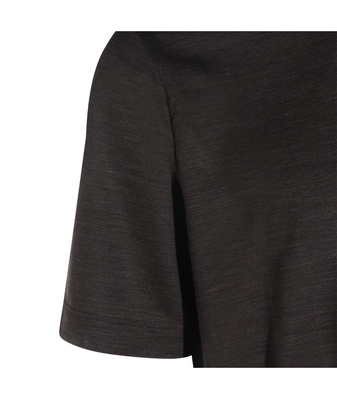 MARCO PESCAROLO Коричневая хлопковая футболка, фото 3