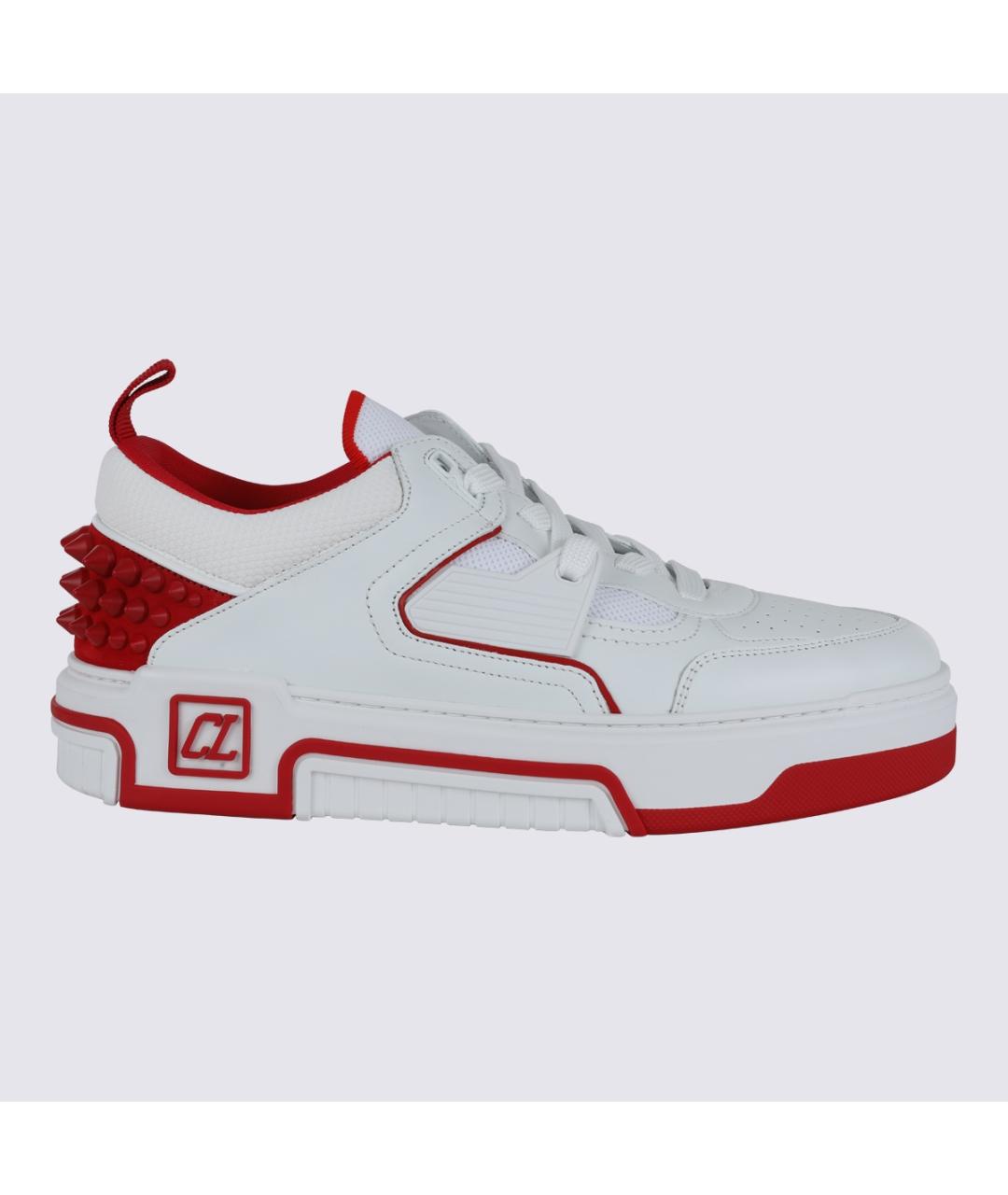 CHRISTIAN LOUBOUTIN Белые кожаные низкие кроссовки / кеды, фото 3