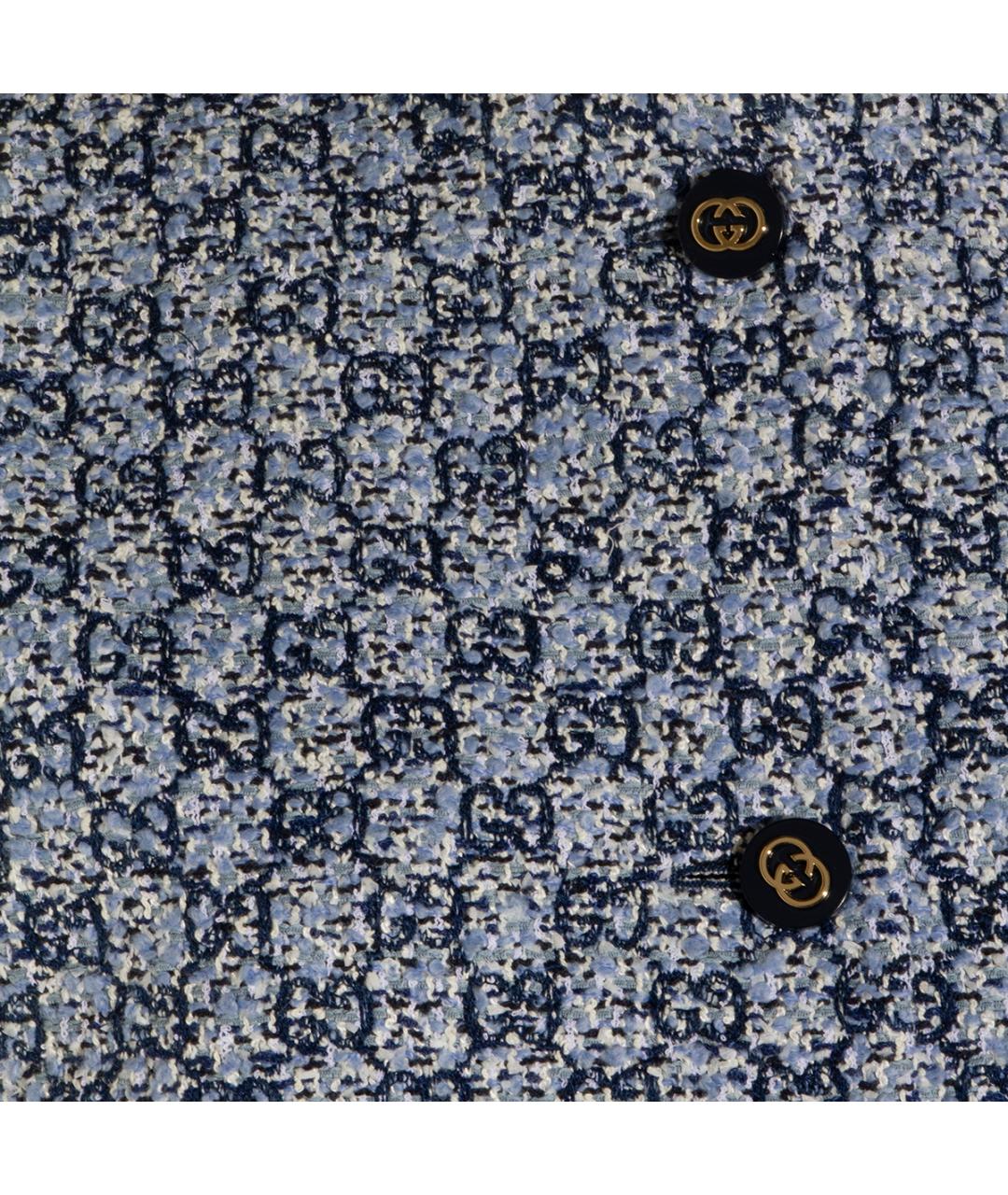 GUCCI Голубой хлопковый жилет, фото 4