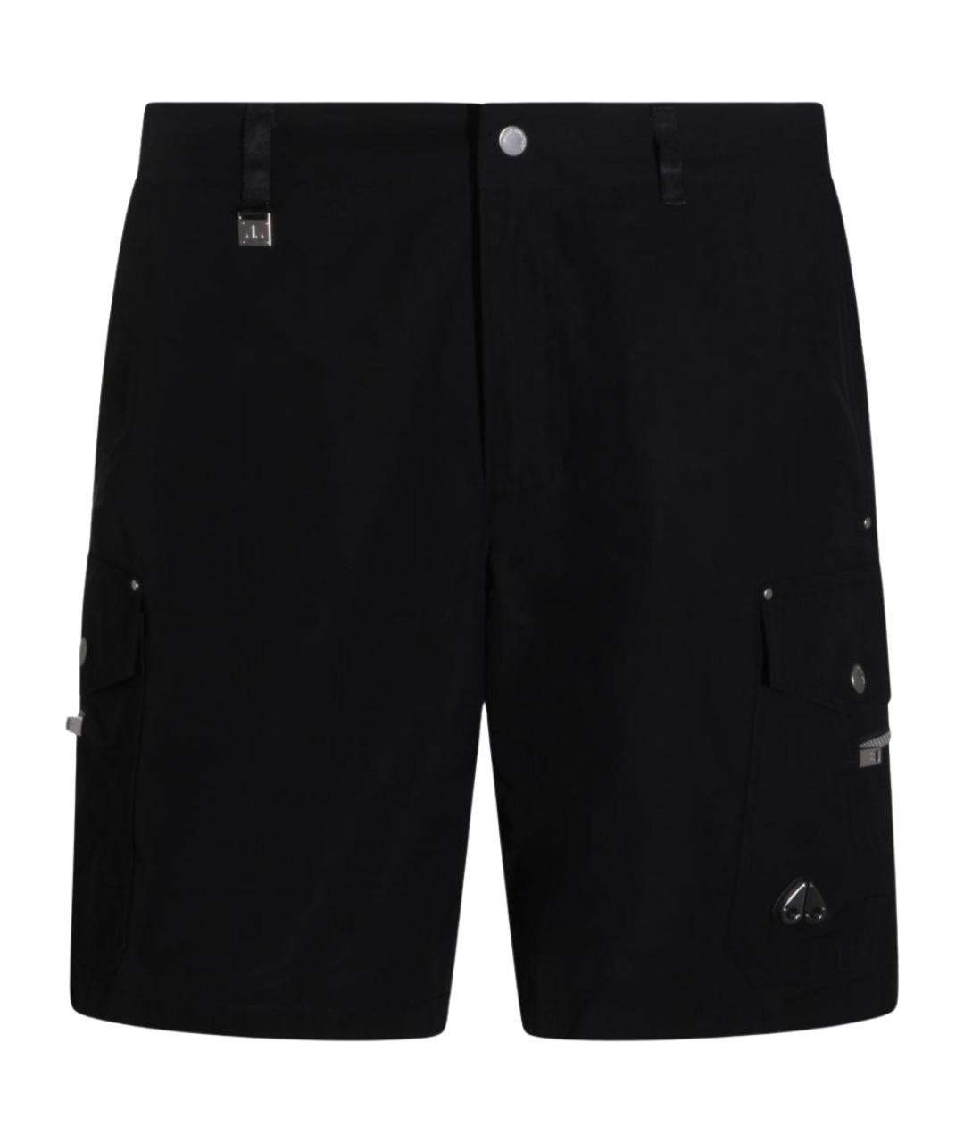 MOOSE KNUCKLES Черные полиэстеровые шорты, фото 1