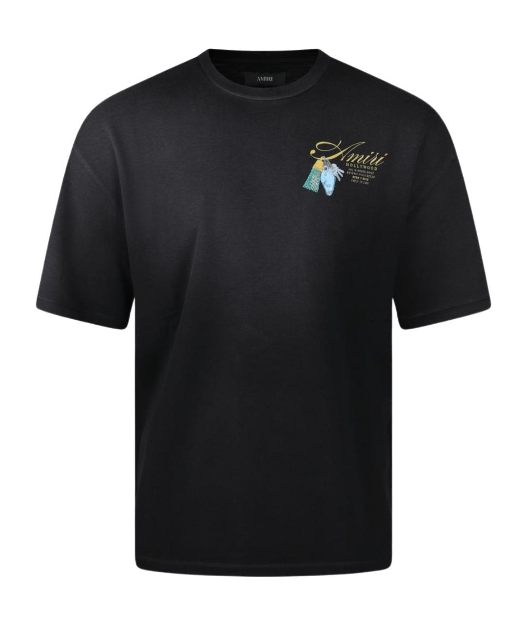 AMIRI Черная хлопковая футболка, фото 1