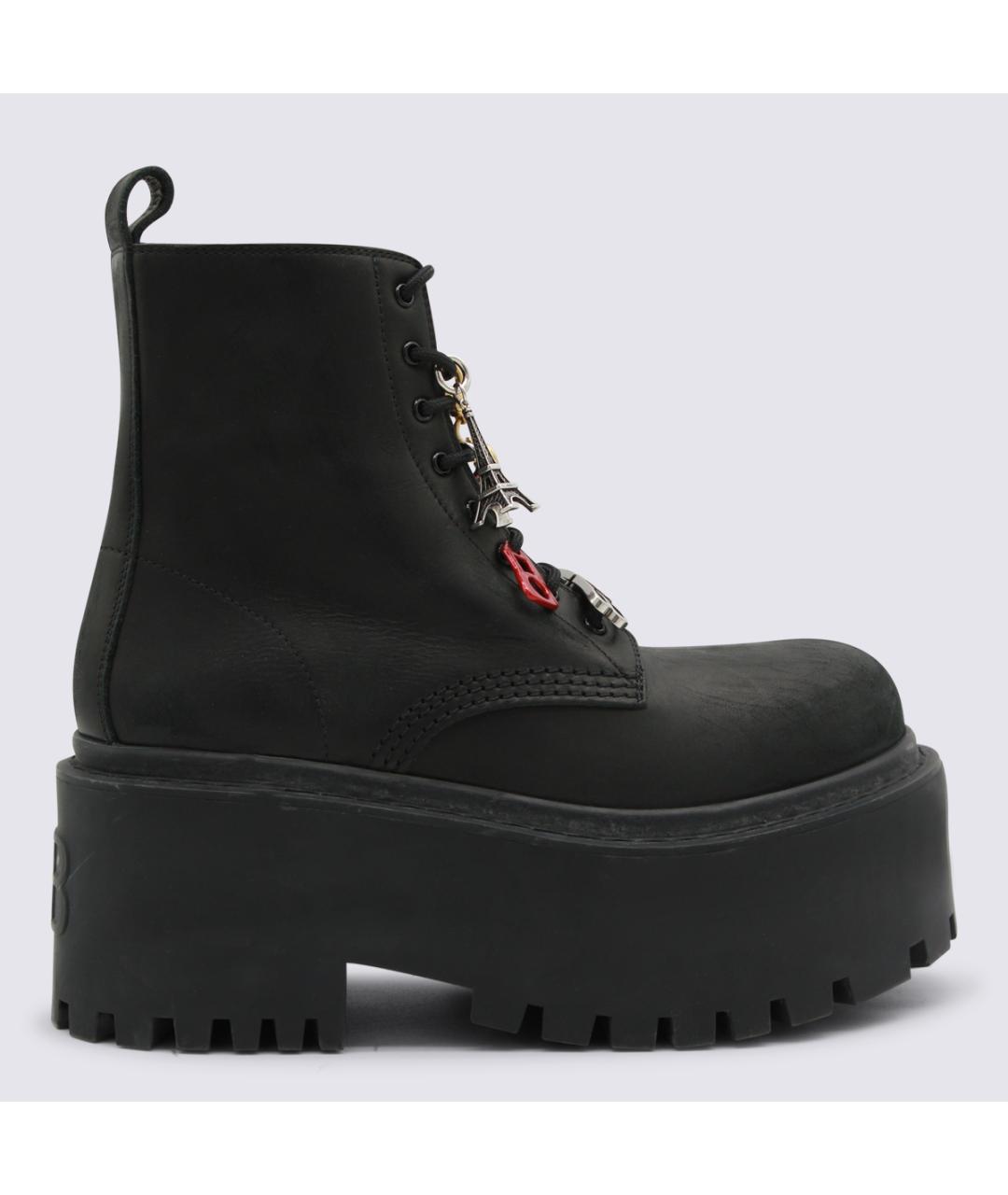 BALENCIAGA Черные кожаные ботинки, фото 5